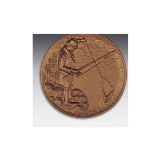 Emblem D=50mm Kstenangler, bronzefarben in Kunststoff fr Pokale und Medaillen