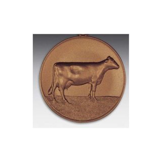 Emblem D=50mm Kuh holsteinisch, bronzefarben in Kunststoff fr Pokale und Medaillen