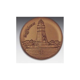 Emblem D=50mm Kyffhuser, bronzefarben in Kunststoff fr Pokale und Medaillen