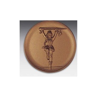 Emblem D=50mm Majorette, bronzefarben in Kunststoff fr Pokale und Medaillen