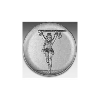 Emblem D=50mm Majorette, silberfarben in Kunststoff fr Pokale und Medaillen