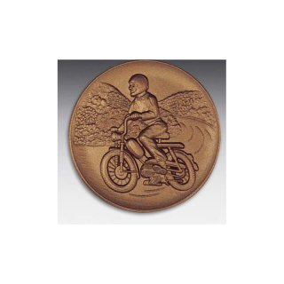 Emblem D=50mm Mofa, bronzefarben in Kunststoff fr Pokale und Medaillen