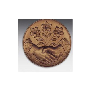 Emblem D=50mm Naturfreunde, bronzefarben in Kunststoff fr Pokale und Medaillen