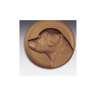 Emblem D=50mm Oberrottweiler, bronzefarben in Kunststoff fr Pokale und Medaillen