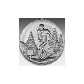 Emblem D=50mm Orientierungslauf, silberfarben in Kunststoff fr Pokale und Medaillen