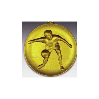 Emblem D=50mm Prellball, goldfarben in Kunststoff fr Pokale und Medaillen