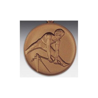 Emblem D=50mm Reckturner, bronzefarben in Kunststoff fr Pokale und Medaillen