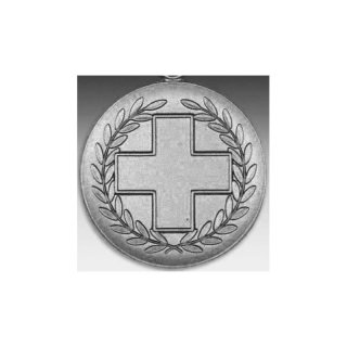 Emblem D=50mm Rot./grn. Kreuz, silberfarben in Kunststoff fr Pokale und Medaillen