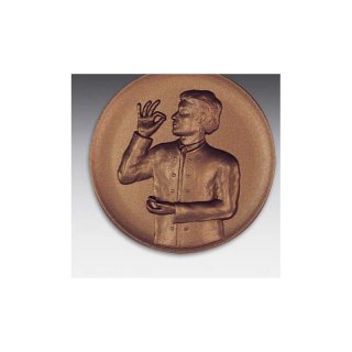 Emblem D=50mm Schnupfer, bronzefarben in Kunststoff fr Pokale und Medaillen