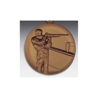 Emblem D=50mm Schtze, bronzefarben in Kunststoff fr Pokale und Medaillen