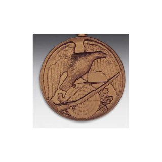 Emblem D=50mm Schtzenadler, bronzefarben in Kunststoff fr Pokale und Medaillen