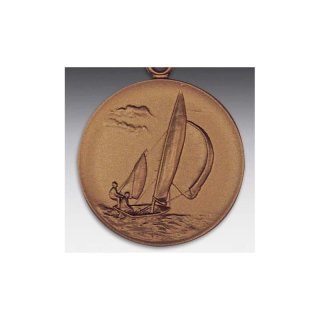 Emblem D=50mm Segeler, bronzefarben in Kunststoff fr Pokale und Medaillen
