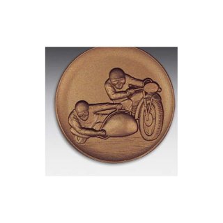 Emblem D=50mm Seitenwagen, bronzefarben in Kunststoff fr Pokale und Medaillen