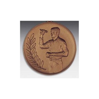 Emblem D=50mm Spiekerwerfer, bronzefarben in Kunststoff fr Pokale und Medaillen