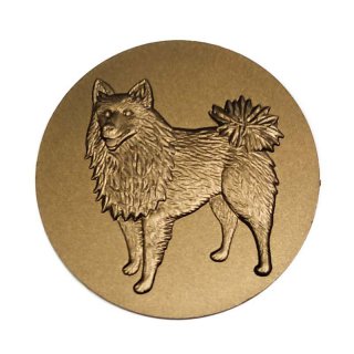 Emblem D=50mm Spitz, bronzefarben in Kunststoff fr Pokale und Medaillen