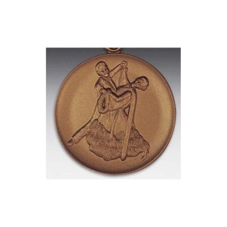 Emblem D=50mm Standardtanz, bronzefarben in Kunststoff fr Pokale und Medaillen