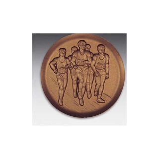 Emblem D=50mm Straenlauf, bronzefarben in Kunststoff fr Pokale und Medaillen