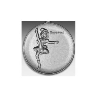 Emblem D=50mm Tanzmariechen, silberfarben in Kunststoff fr Pokale und Medaillen