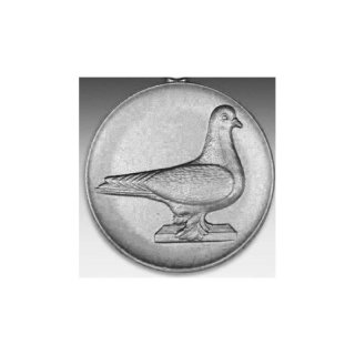 Emblem D=50mm Taube Lahore, silberfarben in Kunststoff fr Pokale und Medaillen