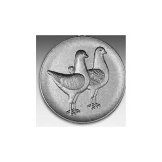 Emblem D=50mm Taube Modeneser, silberfarben in Kunststoff fr Pokale und Medaillen