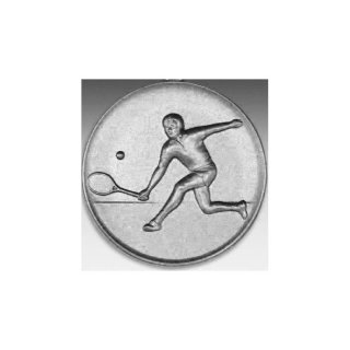 Emblem D=50mm Tennis Spieler, silberfarben in Kunststoff fr Pokale und Medaillen