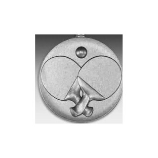 Emblem D=50mm Tennisschlger, silberfarben in Kunststoff fr Pokale und Medaillen