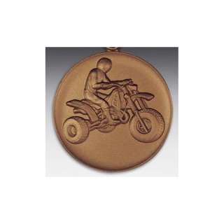 Emblem D=50mm Tribike (Dreirad), bronzefarben in Kunststoff fr Pokale und Medaillen