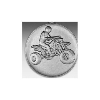 Emblem D=50mm Tribike (Dreirad), silberfarben in Kunststoff fr Pokale und Medaillen