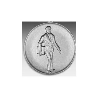 Emblem D=50mm Vertreter, silberfarben in Kunststoff fr Pokale und Medaillen