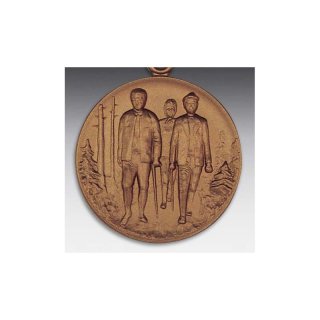 Emblem D=50mm Volksmarsch, bronzefarben in Kunststoff fr Pokale und Medaillen