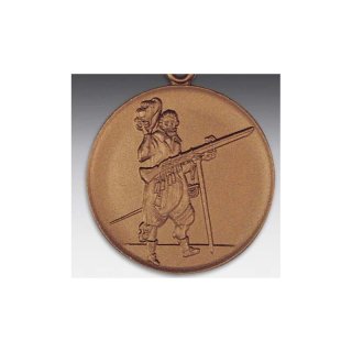 Emblem D=50mm Vorderlader, bronzefarben in Kunststoff fr Pokale und Medaillen