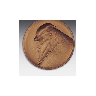 Emblem D=50mm Wyandotten, bronzefarben in Kunststoff fr Pokale und Medaillen