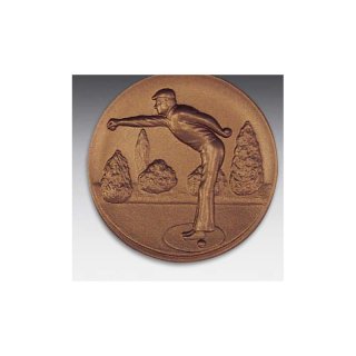 Emblem D=50mm petan que, bronzefarben in Kunststoff fr Pokale und Medaillen