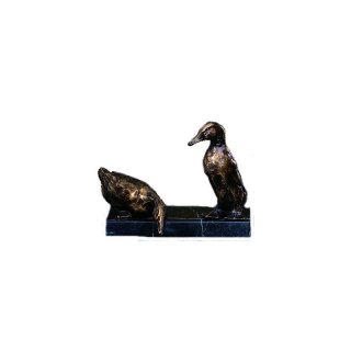 Entenpaar  bronziert 14cm