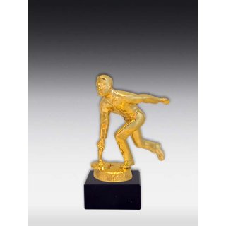 Figur Eisstockschtze Bronze, Glanz-Gold, Glanz-Silber oder  Versilbert-geschwrzt ca. 15cm