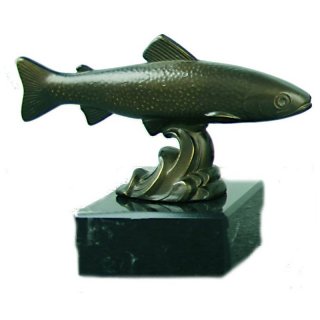 Figur Forelle  bronziert 15cm