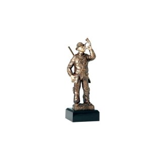 Figur Jger stehend mit Horn 19,5cm inkl. Gravur