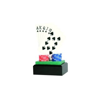 Figur Karten - Pokern H=15,5cm farbig incl. einer Gravur