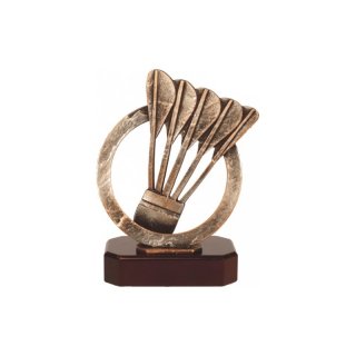 Award Golf auf Mahagoni Lok Holzsockel, incl einer Textgravur  auf Holzsockel im Mahagunilook