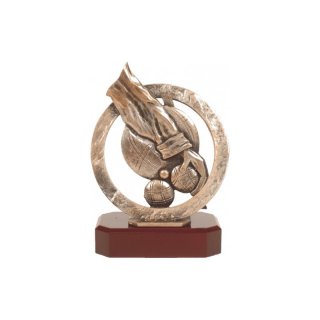 Figur Pokal Trophe  Reitsport - Reitsport auf Mahagoni Lok Holzsockel, incl einer Textgravur  auf Holzsockel