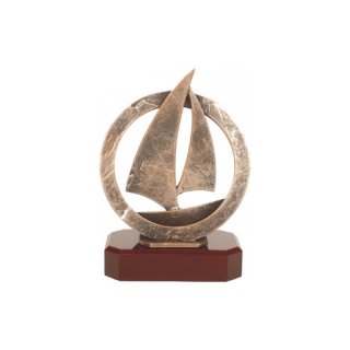 Figur Pokal Trophe  Bowlg auf Mahagoni Lok Holzsockel, incl einer Textgravur  auf Holzsockel