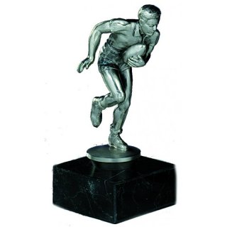 Figur Rugby-Spieler bronziert 15cm