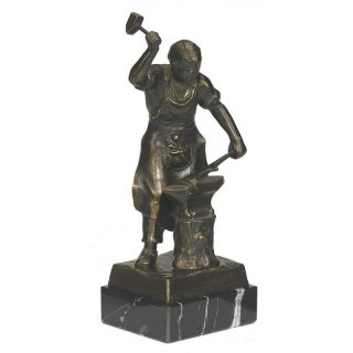 Figur Schmied m. Amboss  bronziert 33cm
