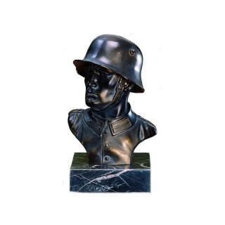 Figur Soldatenbste  bronziert 27cm