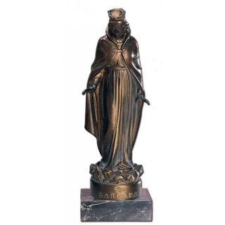 Figur St. Barbara  bronziert 29cm