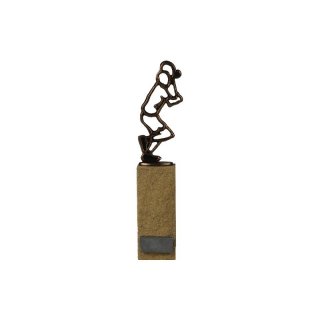 Figur Tennis H=250mm auf Sandssteinsockel, Gravur im Preis enthalten.