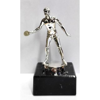 Figur Tischtennisspieler Glanz-Silber H=135 mm inkl. Gravur