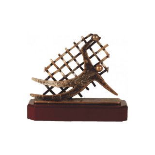 Figur Pokal Trophe Flugsport auf Mahagoni Lok Holzsockel, incl einer Textgravur