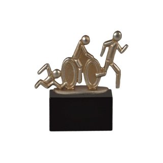 Figur Triathlon auf Holzsockel H=12,5 cm inkl. Gravur