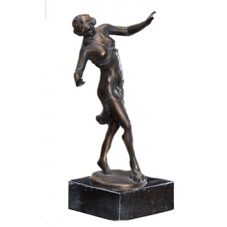 Figur tanzende Frau bronziert 35cm